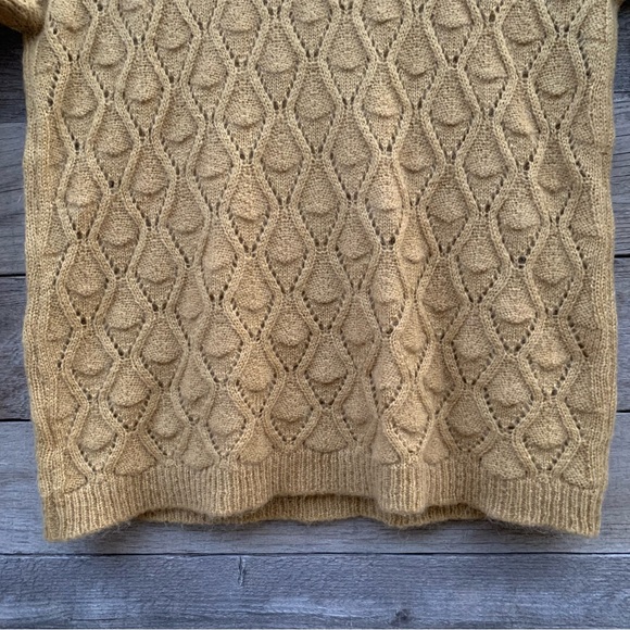 Elsamanda Anthropologie Sweater Womens M Mohair Blend Cowl Textured Semi Sheer - Picture 12 of 16